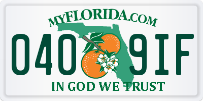 FL license plate 0409IF