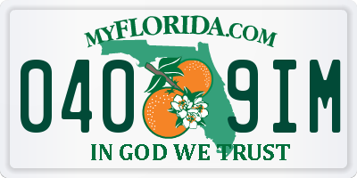 FL license plate 0409IM