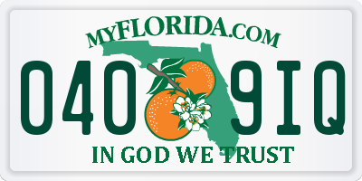 FL license plate 0409IQ