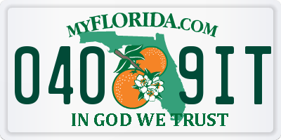 FL license plate 0409IT