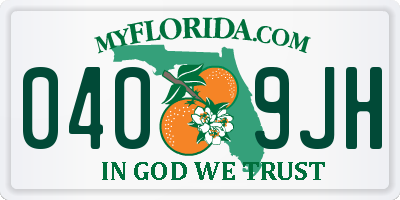 FL license plate 0409JH