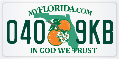 FL license plate 0409KB