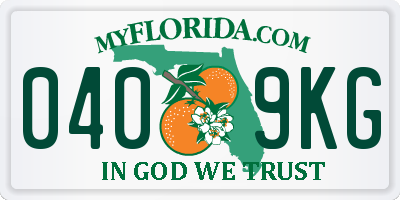 FL license plate 0409KG