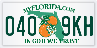 FL license plate 0409KH