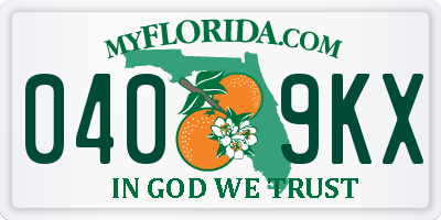 FL license plate 0409KX