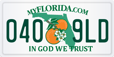 FL license plate 0409LD