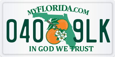 FL license plate 0409LK