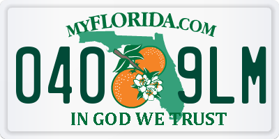 FL license plate 0409LM