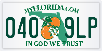 FL license plate 0409LP
