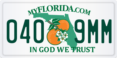 FL license plate 0409MM