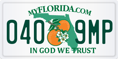 FL license plate 0409MP
