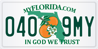 FL license plate 0409MY