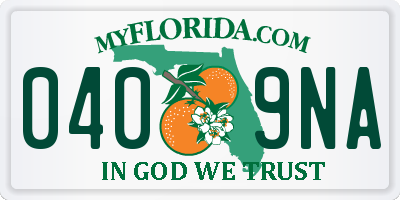 FL license plate 0409NA