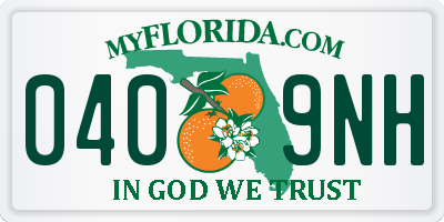 FL license plate 0409NH