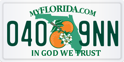 FL license plate 0409NN