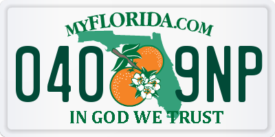 FL license plate 0409NP