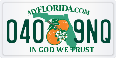 FL license plate 0409NQ