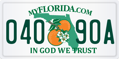 FL license plate 0409OA