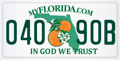 FL license plate 0409OB