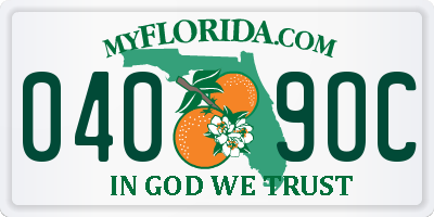 FL license plate 0409OC