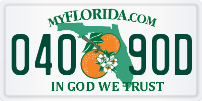 FL license plate 0409OD