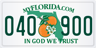 FL license plate 0409OO