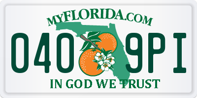 FL license plate 0409PI