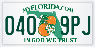 FL license plate 0409PJ