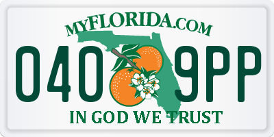 FL license plate 0409PP