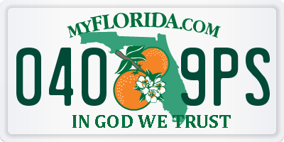 FL license plate 0409PS