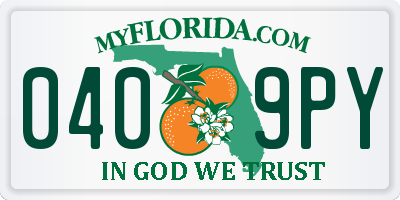 FL license plate 0409PY