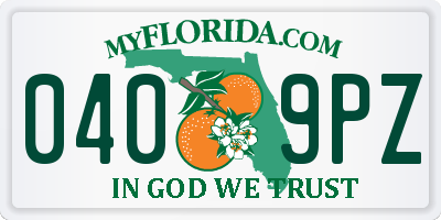 FL license plate 0409PZ