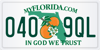 FL license plate 0409QL