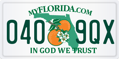FL license plate 0409QX