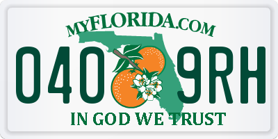 FL license plate 0409RH
