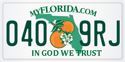 FL license plate 0409RJ