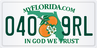 FL license plate 0409RL