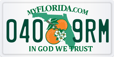 FL license plate 0409RM