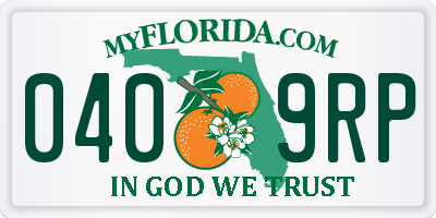 FL license plate 0409RP
