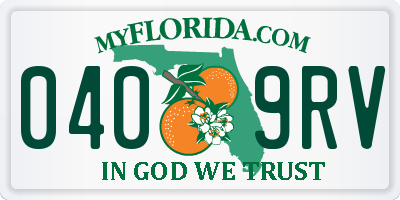 FL license plate 0409RV