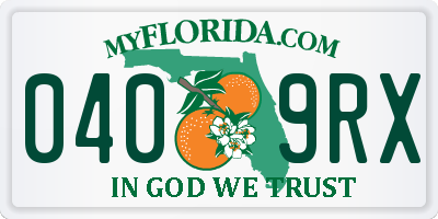 FL license plate 0409RX