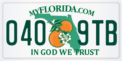 FL license plate 0409TB