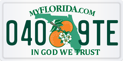 FL license plate 0409TE