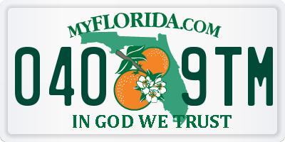 FL license plate 0409TM