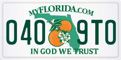 FL license plate 0409TO
