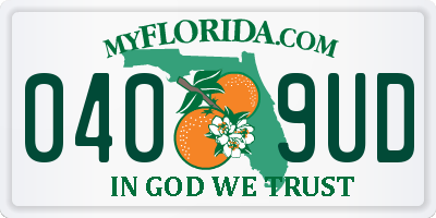 FL license plate 0409UD