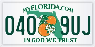 FL license plate 0409UJ