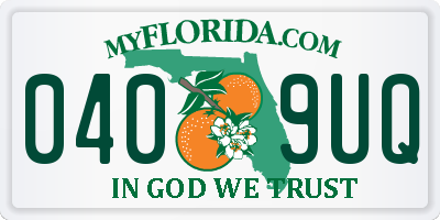 FL license plate 0409UQ