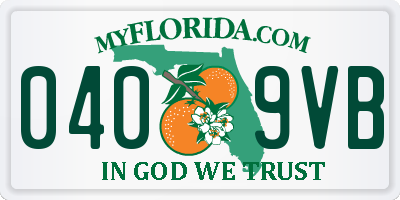 FL license plate 0409VB