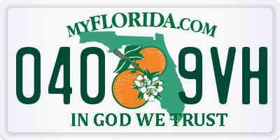 FL license plate 0409VH